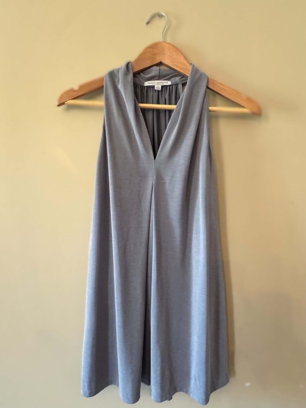 Green Envelope Gray Tank Top | Soft Lightweight Sleeveless | S